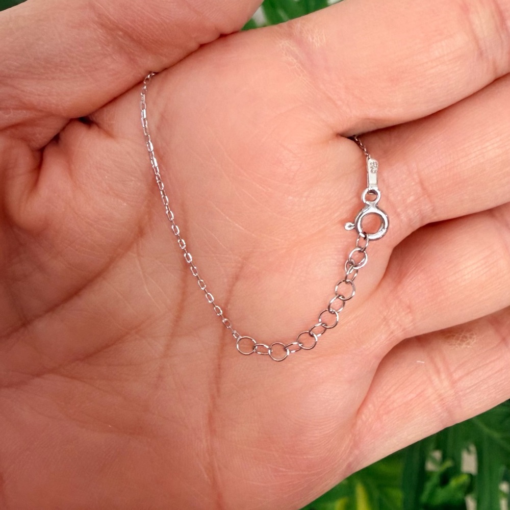 Dainty Sterling silver Evil Eye Necklace 18” 1pc - Picture 6 of 7